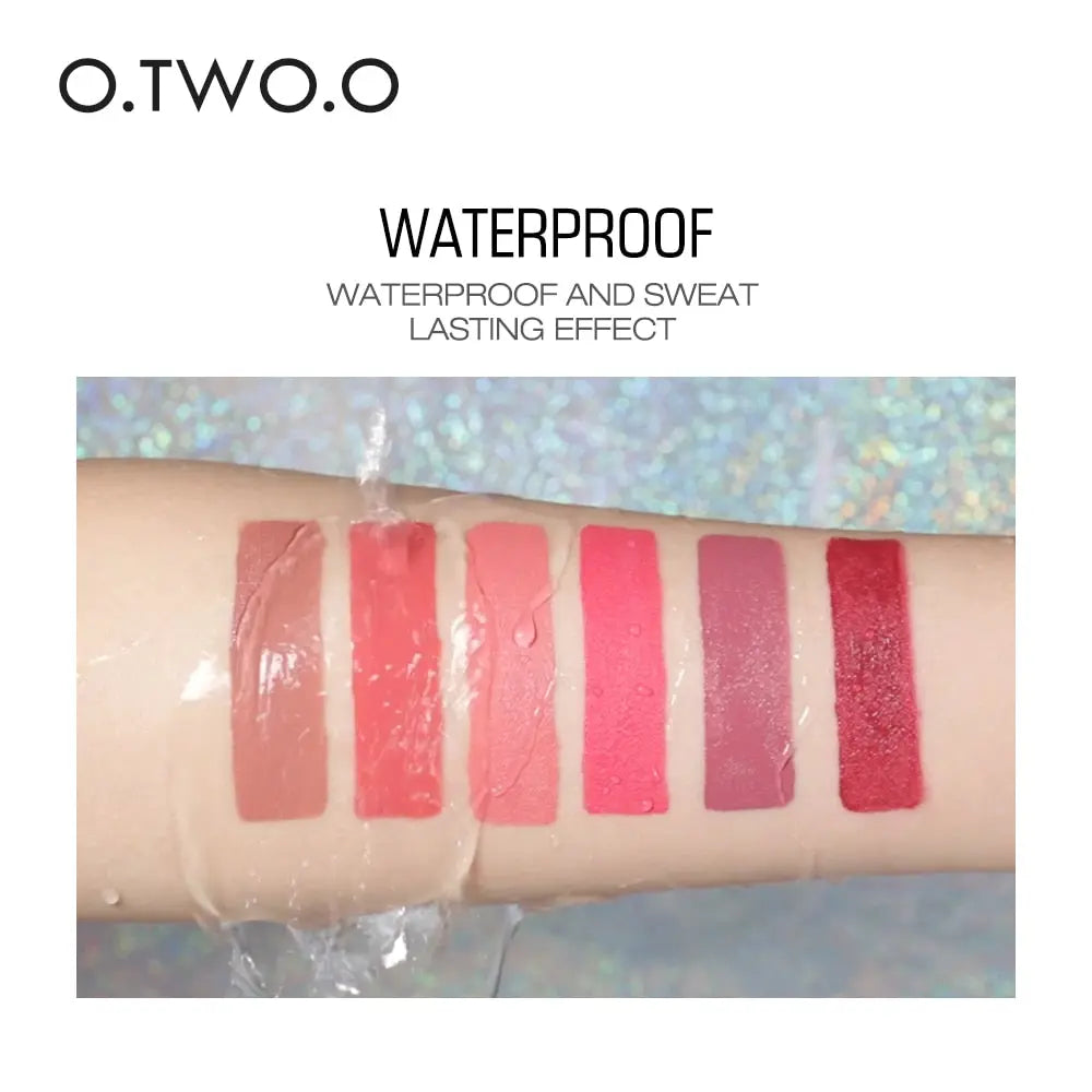 O.TWO.O 12 Colors Lips Makeup Lipstick  Lip Gloss Long Lasting Moisture Cosmetic Lipstick Red Lip Matte Lipstick Waterproof eprolo