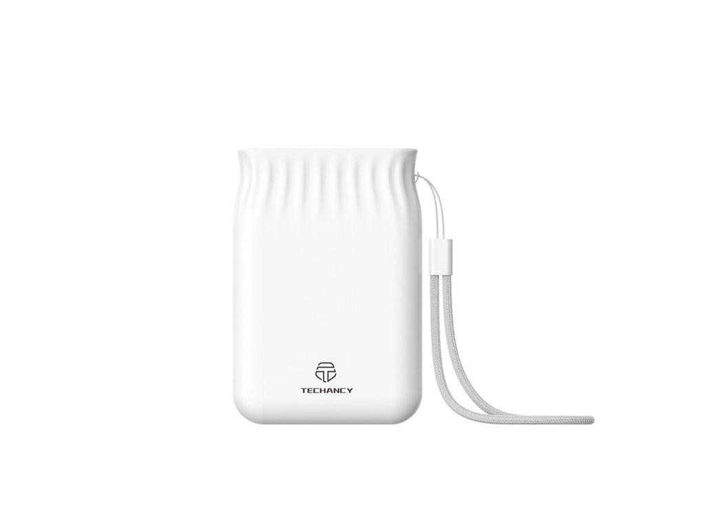 Techancy 6500mah Power Bank Branco TF2772，Carregamento De Telemóvel/Tablet Compatível Com 2A, Fonte De Alimentação Portátil