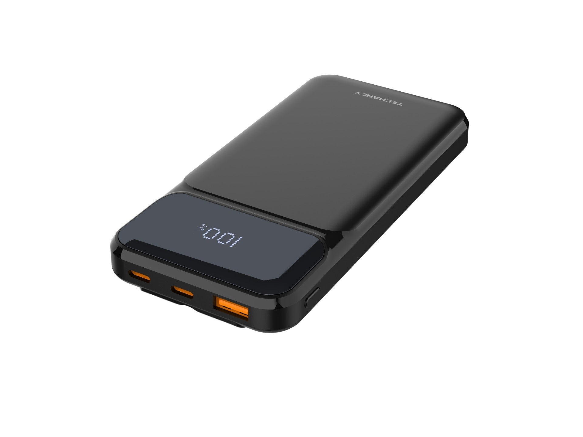 Techancy Power Bank 10000 Mah 22.5w  TF2782, Cabo De Carregamento Type-C+Lightning+ Usb 3in1, Ecrã Digital De Potência