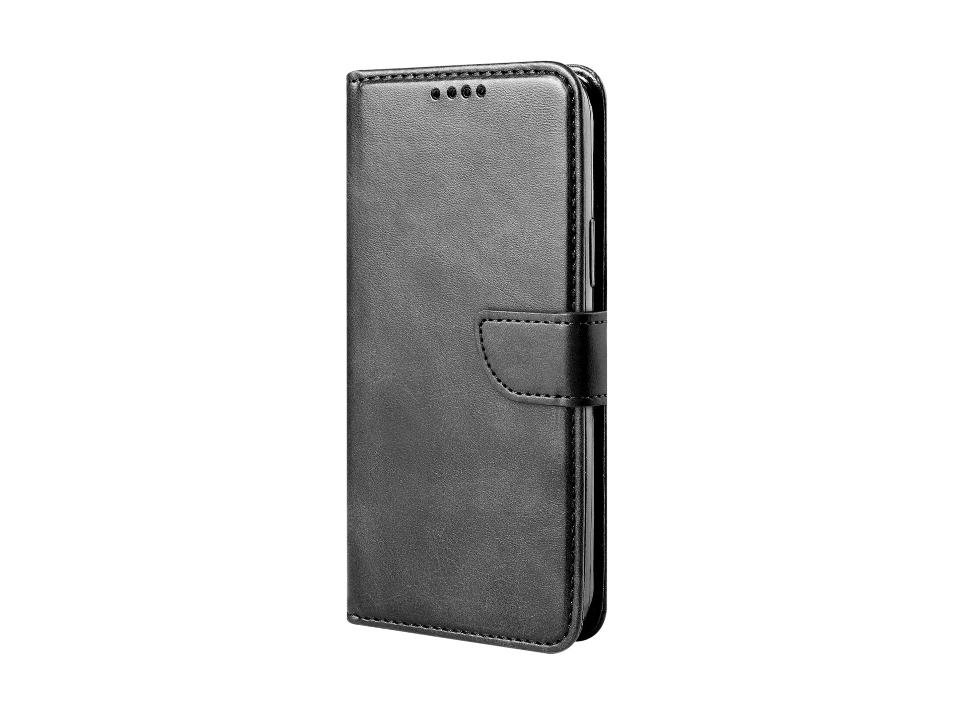 Capa flip em couro para telemóvel com 3 ranhuras para cartões, KX5600, função suporte e proteção contra quedas, compatível com iPhone 14 Pro Max, Preto