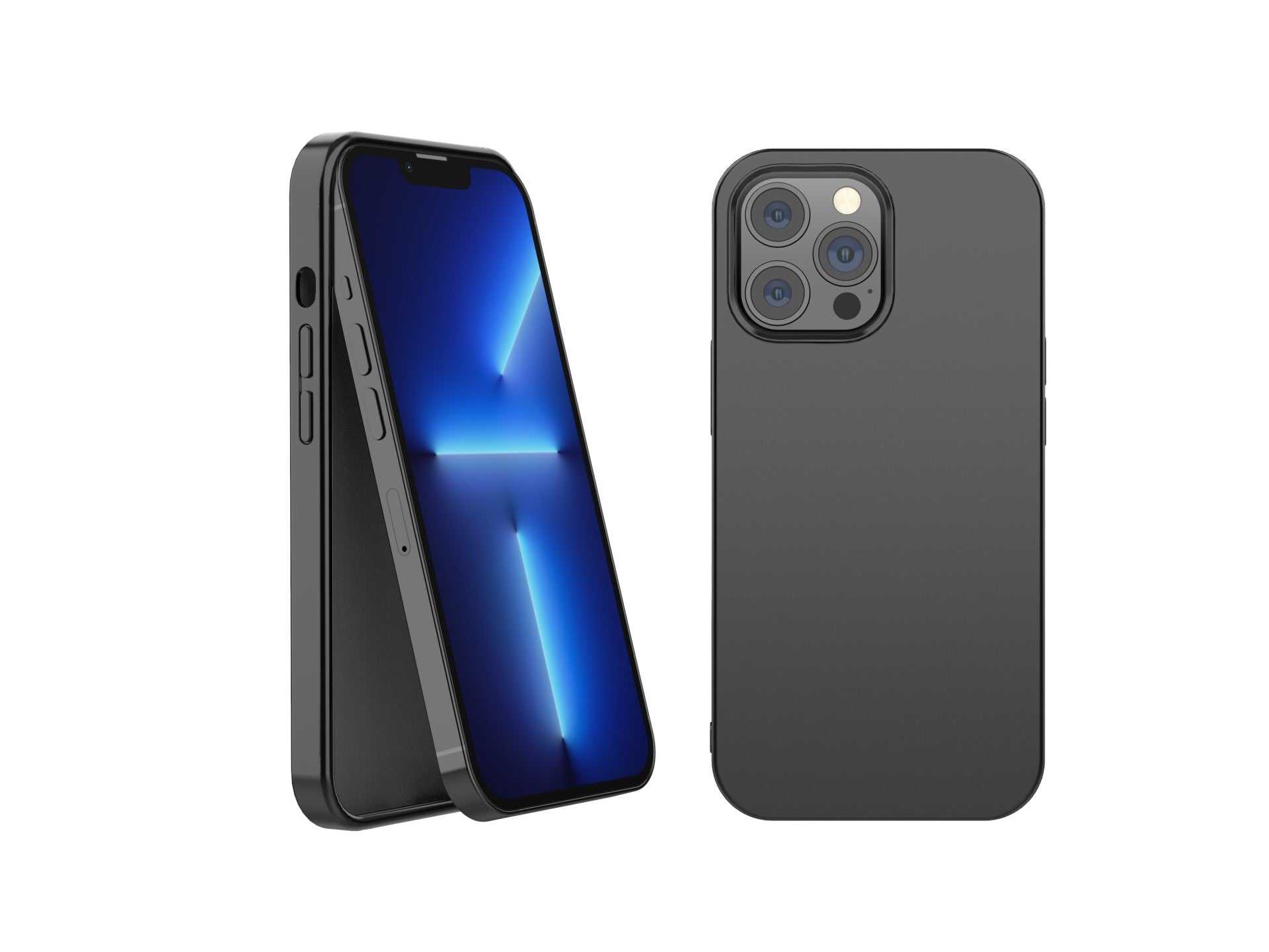 Capa para telemóvel Techancy New TPU Preto, KX5601, com proteção para a lente da câmara, compatível com iPhone 13 Pro Max